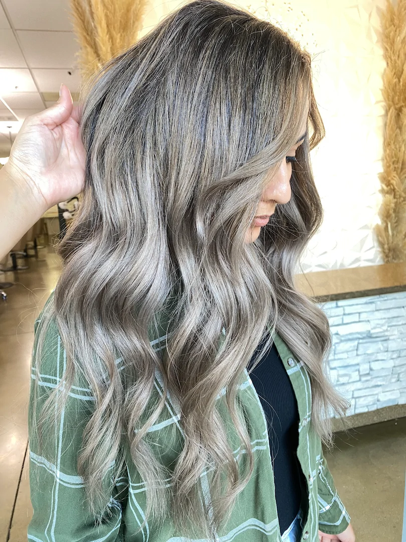 ash gray hair coloring